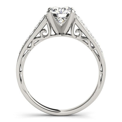14k White Gold Cathedral Design Diamond Engagement Ring (1 1/4 cttw) Bids.com