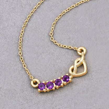 0.24 Carat Genuine Amethyst .925 Sterling Silver Necklace Bids.com