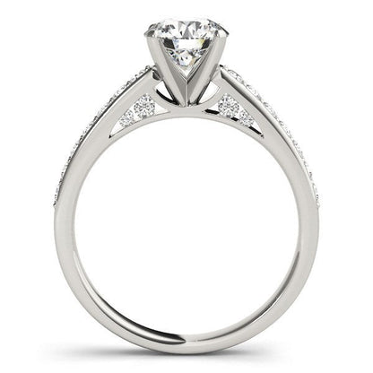 14k White Gold Single Row Prong Set Diamond Engagement Ring (1 3/8 cttw) Bids.com