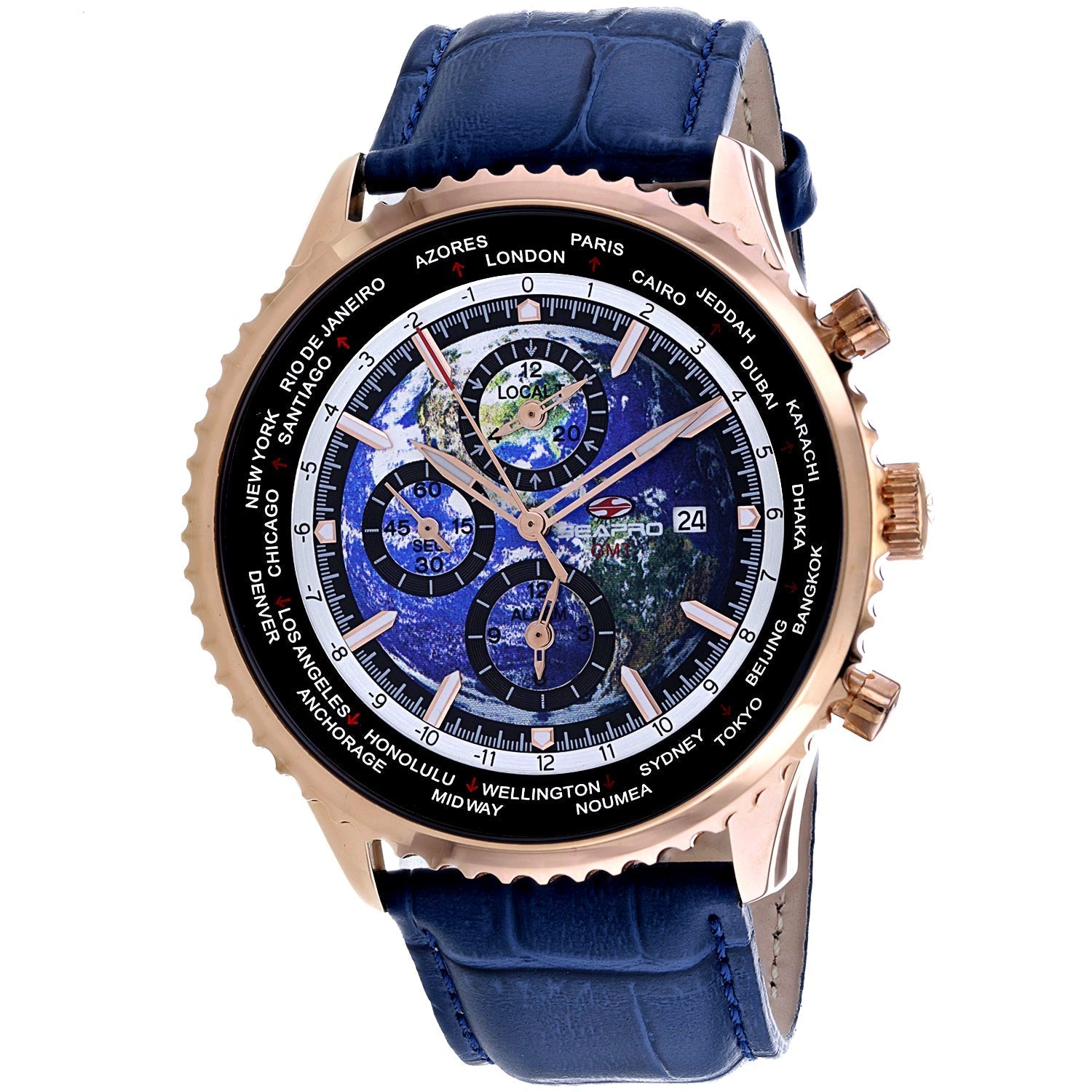 Seapro Men's Meridian World Timer GMT Bids.com