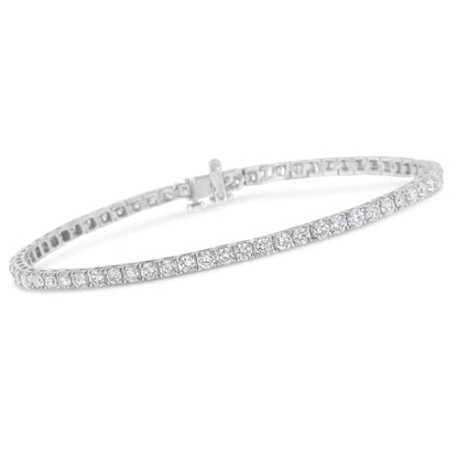 IGI Certified 4.0 Cttw Diamond 14K White Gold Classic 7â€ Tennis Bracelet (H-I Color, I1-I2 Clarity) Bids.com