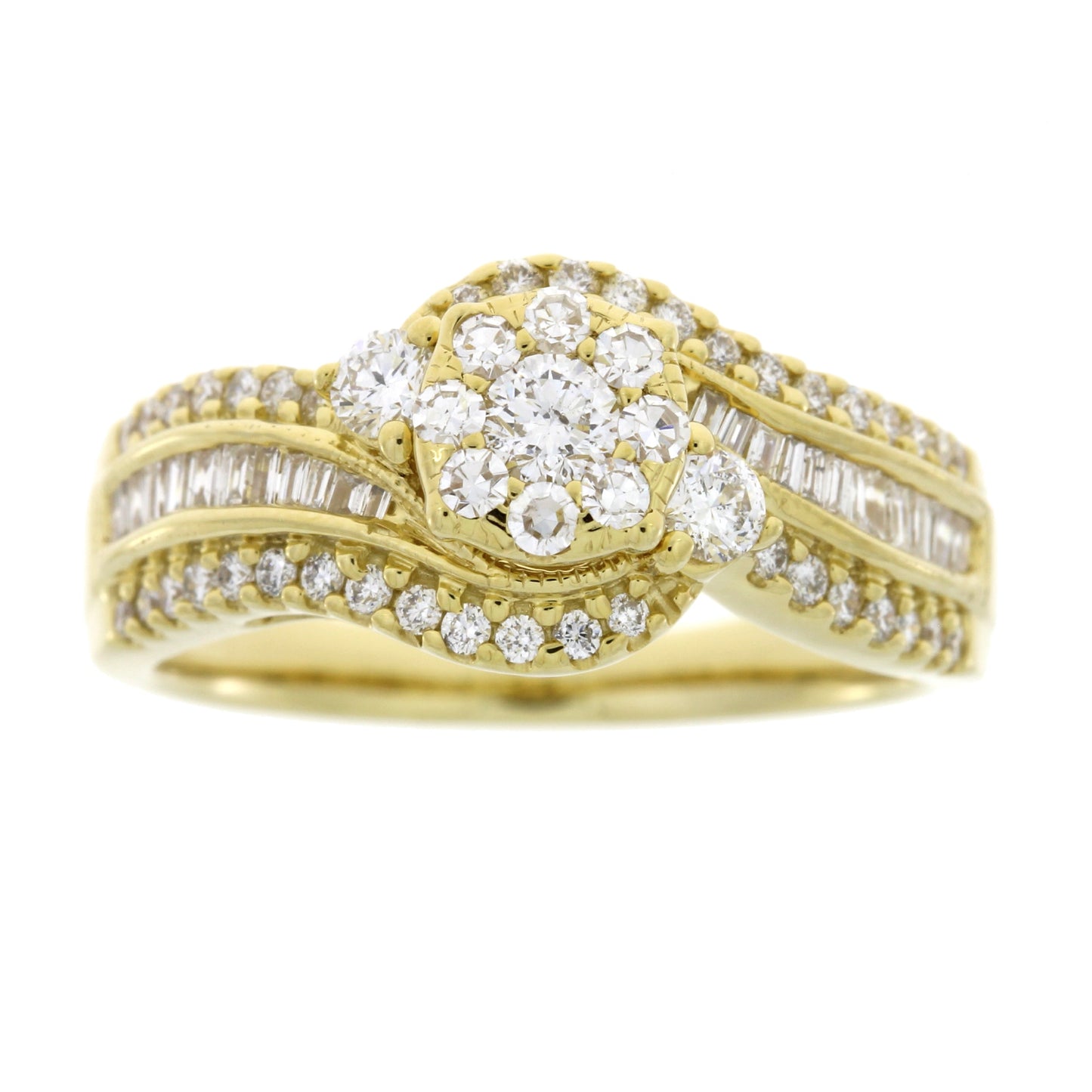 Genuine 1.00ct Diamond Eng Only 14KT Yellow Gold Bids.com