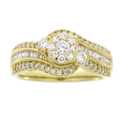 Genuine 1.00ct Diamond Eng Only 14KT Yellow Gold Bids.com