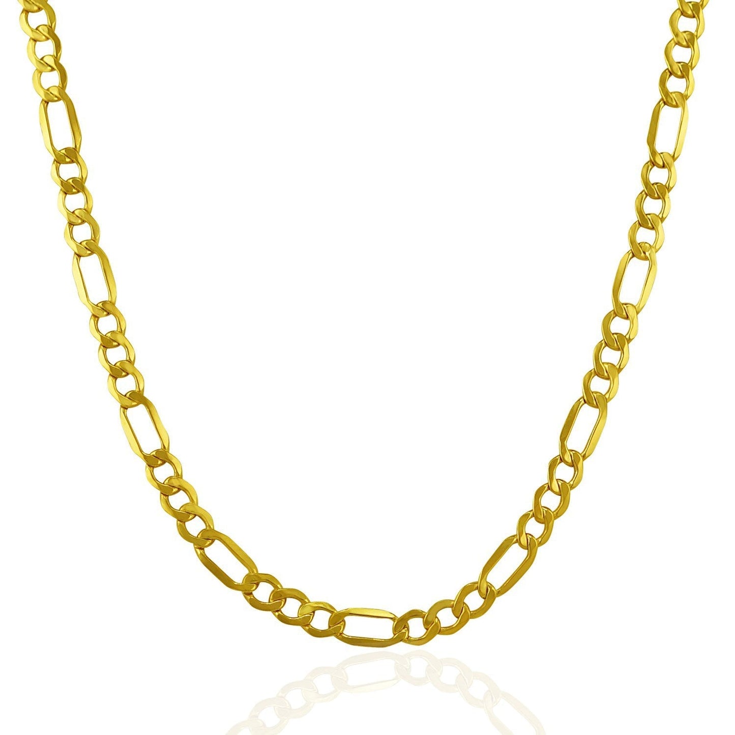4.6mm 10k Yellow Gold Lite Figaro Chain Bids.com