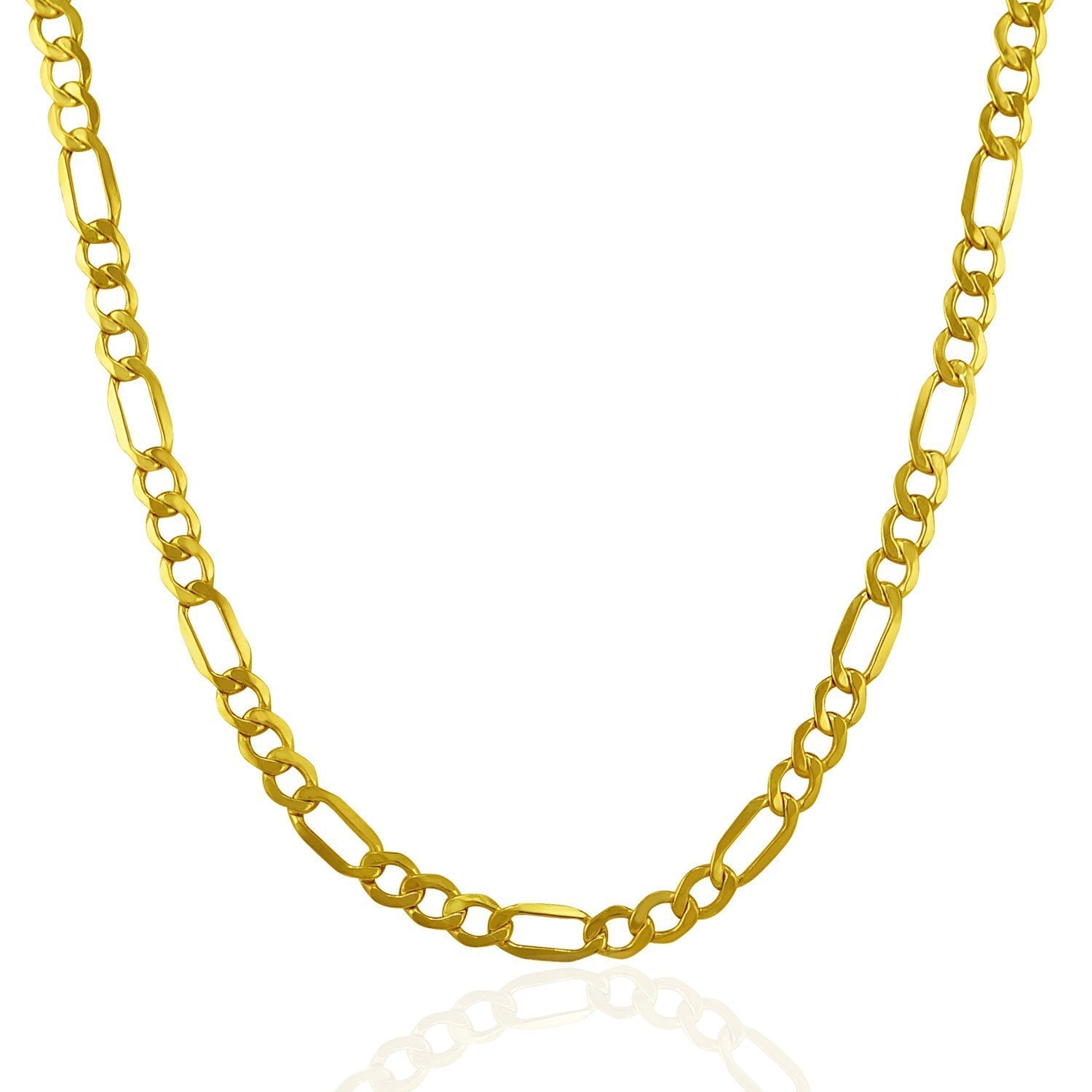 4.6mm 10k Yellow Gold Lite Figaro Chain Bids.com