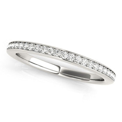 14k White Gold Simple Diamond Wedding Ring (1/4 cttw) Bids.com