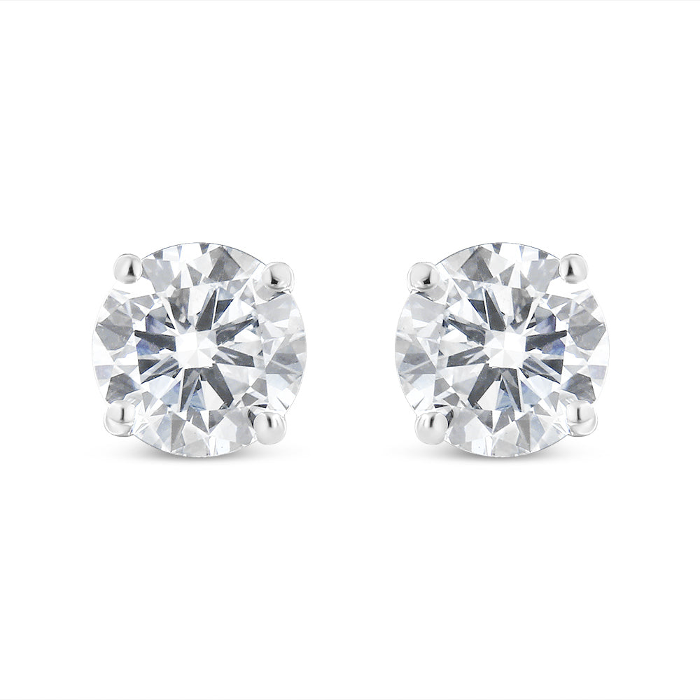 14K White Gold 5/8 Cttw Lab Grown Diamond 4-Prong Classic Stud Earrings (F-G Color, VS2-SI1 Clarity) Bids.com