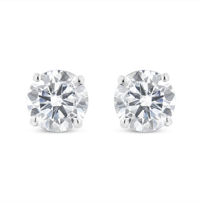 14K White Gold 5/8 Cttw Lab Grown Diamond 4-Prong Classic Stud Earrings (F-G Color, VS2-SI1 Clarity) Bids.com