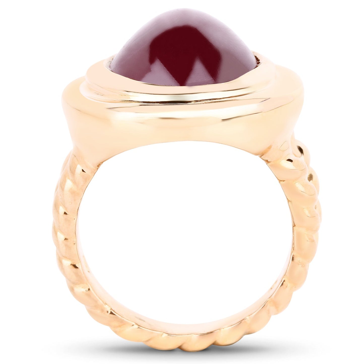 14K Rose Gold Plated 17.60 Carat Genuine Glass Filled Ruby .925 Sterling Silver Ring Bids.com