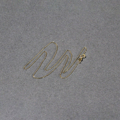 14k Yellow Gold Diamond Cut Cable Link Chain 0.7mm Bids.com