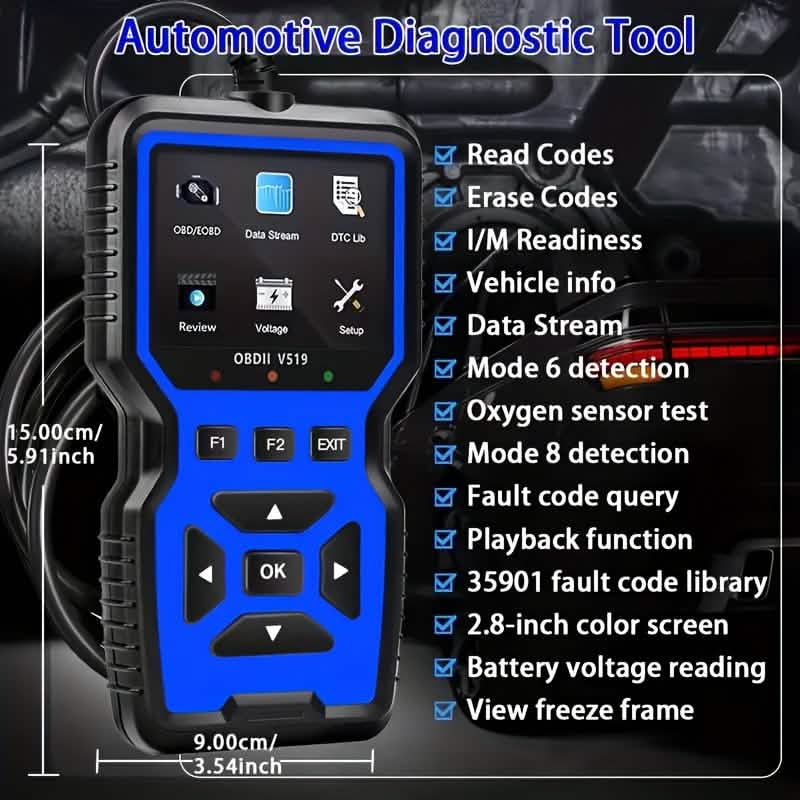OBD2 Engine Diagnostic Tool – Universal Code Reader (Blue) DailySale