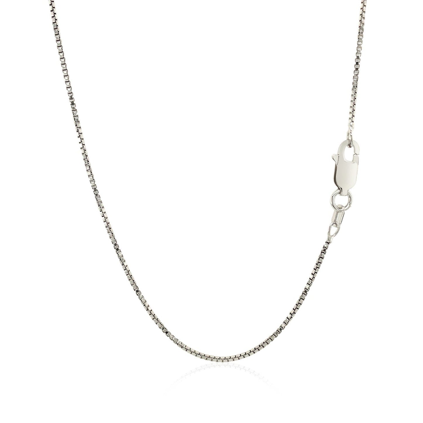 Sterling Silver Rhodium Plated Box Chain 1.1mm Bids.com