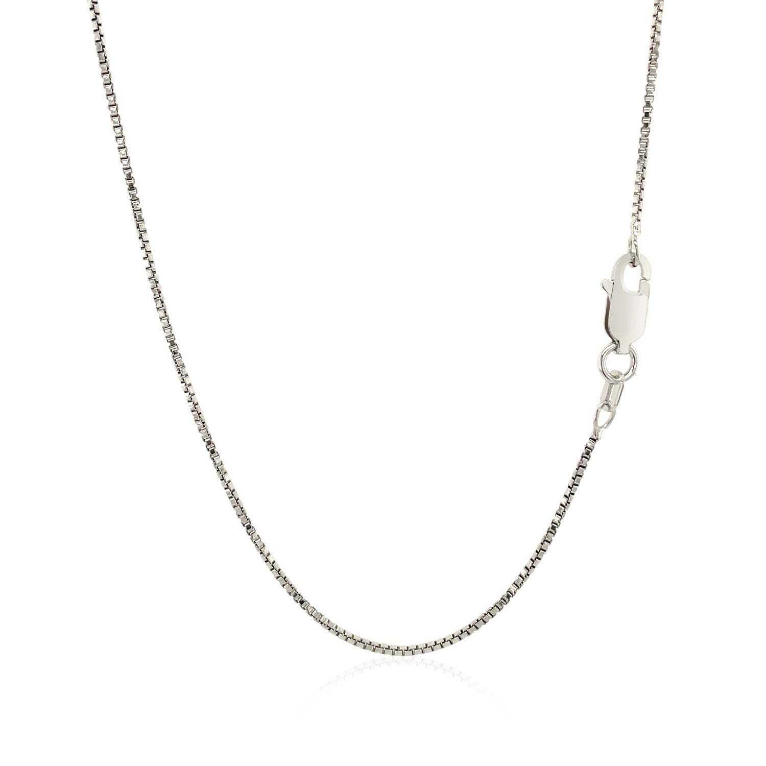 Sterling Silver Rhodium Plated Box Chain 1.1mm Bids.com