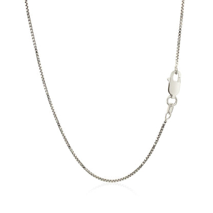 Sterling Silver Rhodium Plated Box Chain 1.1mm Bids.com