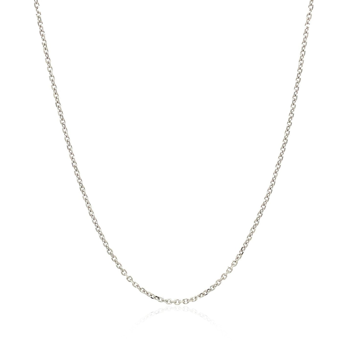 10k White Gold Cable Chain 1.1mm Bids.com