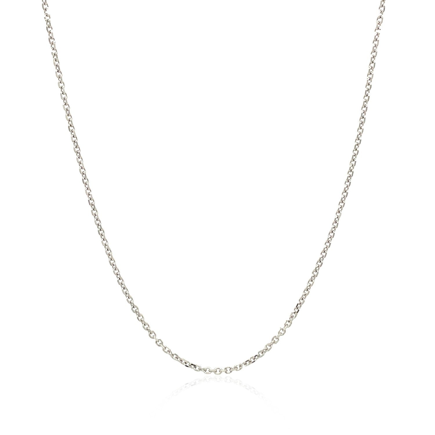 10k White Gold Cable Chain 1.1mm Bids.com