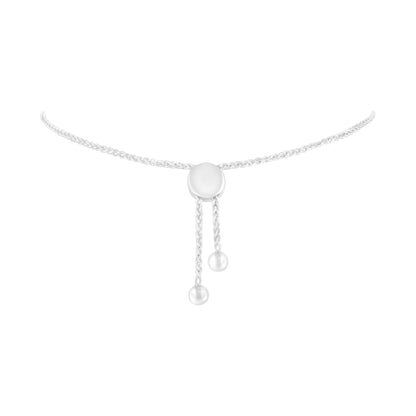 Sterling Silver Diamond Woven Heart Bolo Bracelet (0.1 cttw, H-I Color, I2-I3 Clarity) Bids.com
