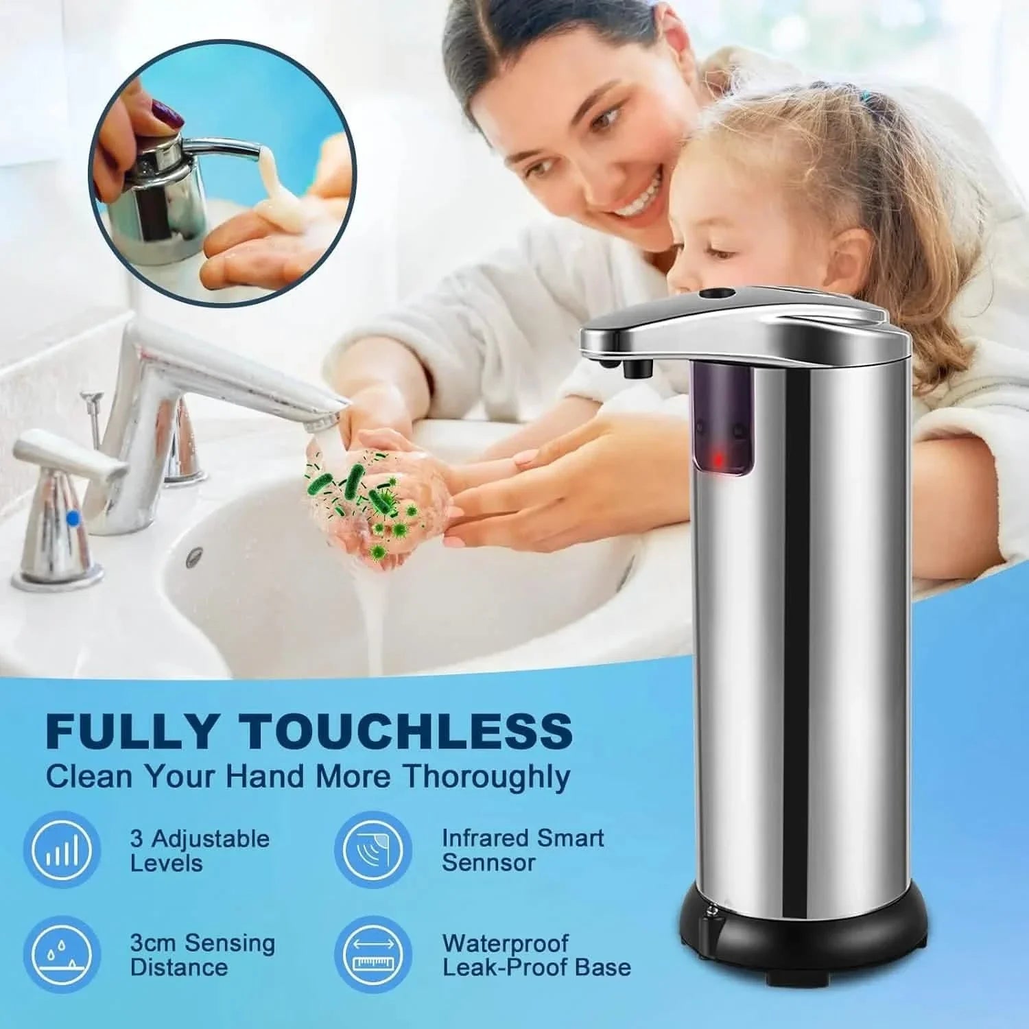 Stainless Steel Automatic Soap Dispenser DailySale
