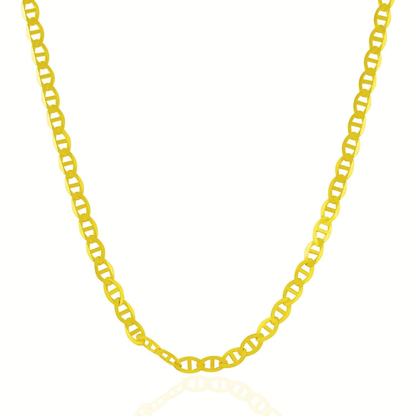 4.5mm 10k Yellow Gold Mariner Link Chain Bids.com