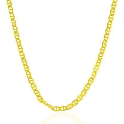 4.5mm 10k Yellow Gold Mariner Link Chain Bids.com