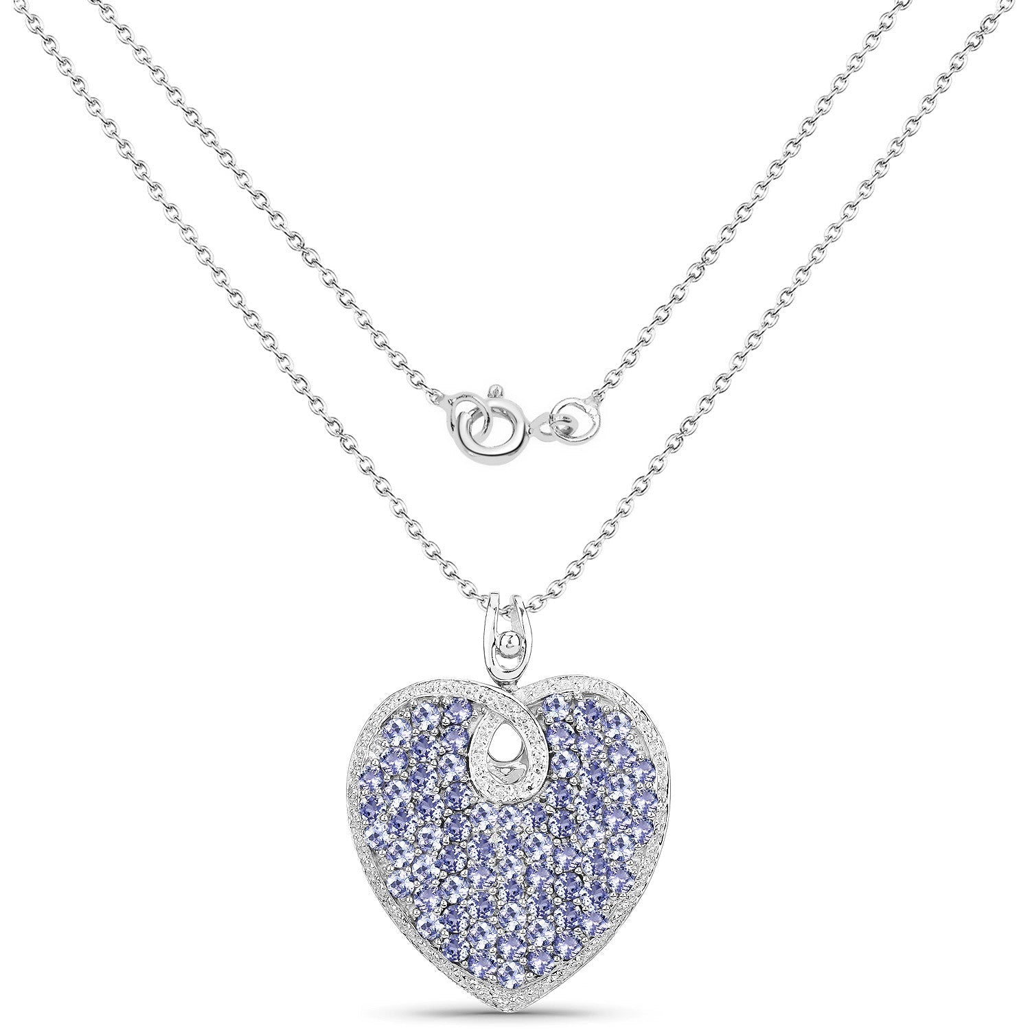 6.17 Carat Genuine Tanzanite .925 Sterling Silver Pendant Bids.com