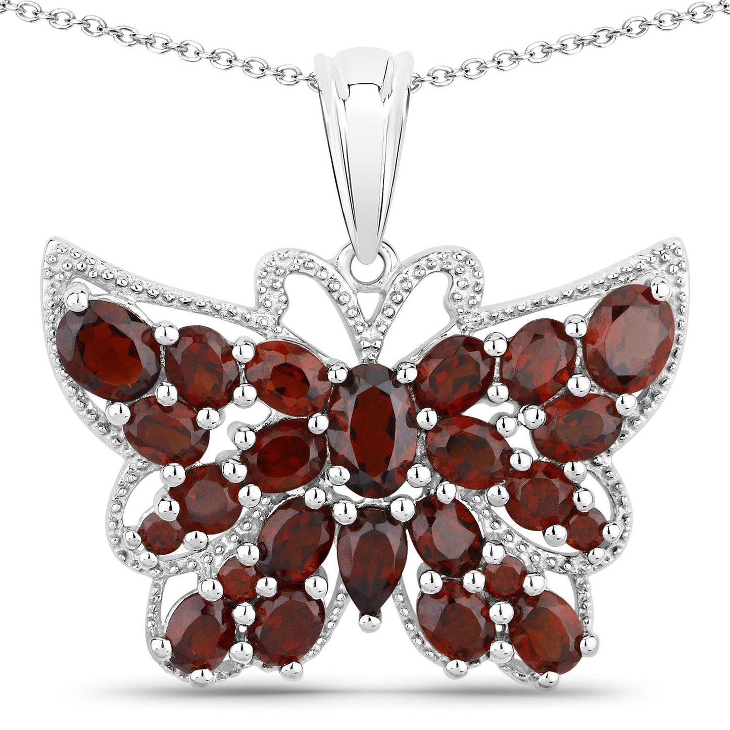 4.90 Carat Genuine Garnet .925 Sterling Silver Pendant Bids.com