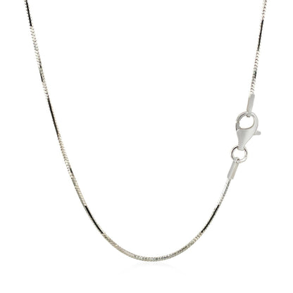 Sterling Silver Rhodium Plated Octagonal Snake Chain 1.1mm Bids.com