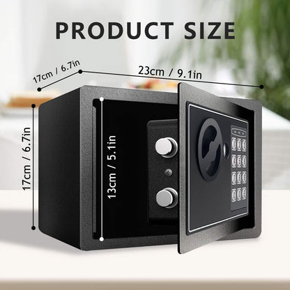 Fireproof Digital Home Safe with Keypad, Sensor Light & Money Bag-Silver DailySale