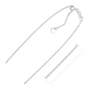 Sterling Silver 1.5mm Adjustable Rope Chain Bids.com
