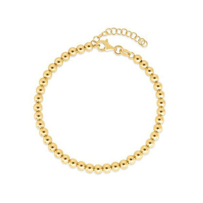 14k Yellow Gold Bead Chain Necklace(4mm) Bids.com