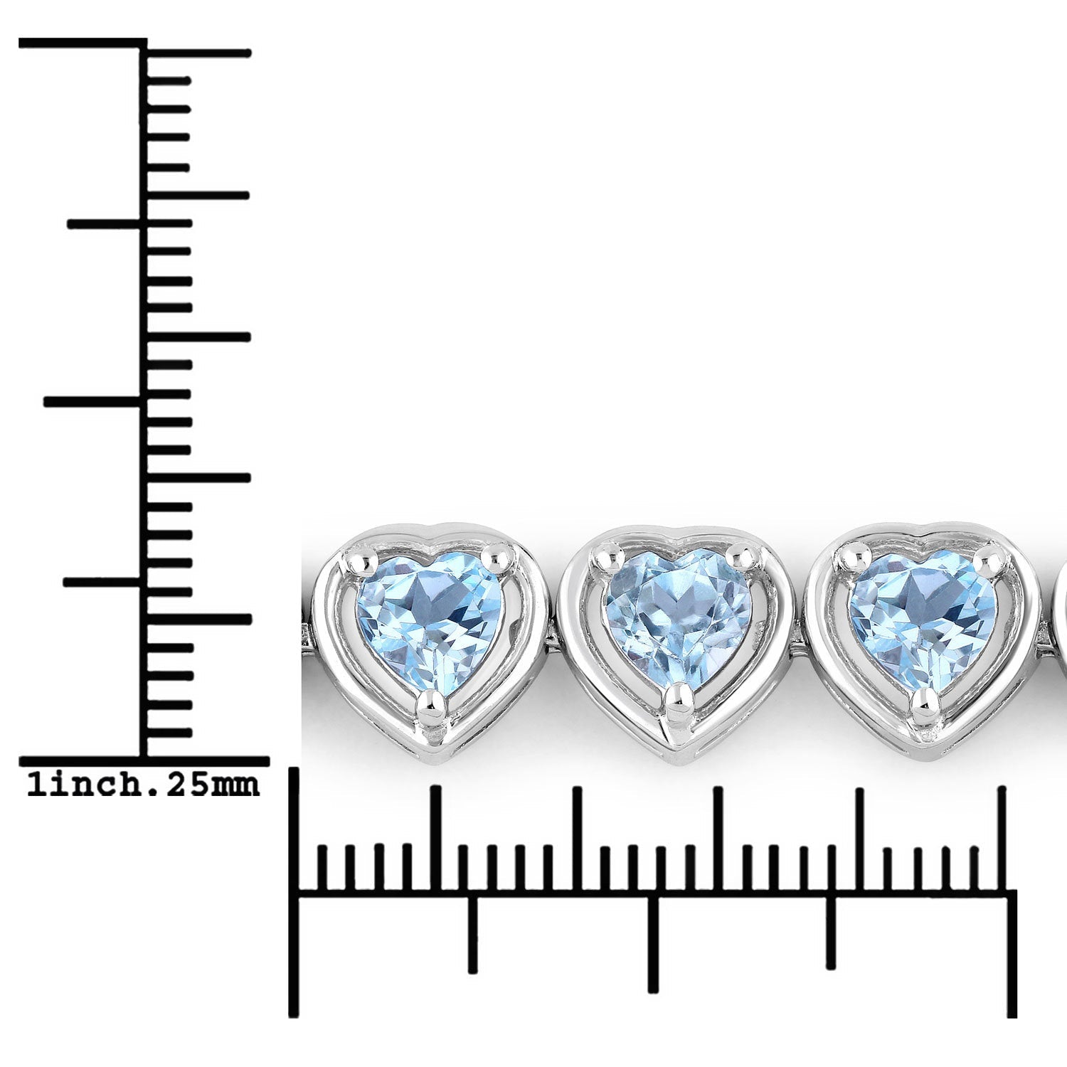 10.50 Carat Genuine Blue Topaz .925 Sterling Silver Bracelet Bids.com