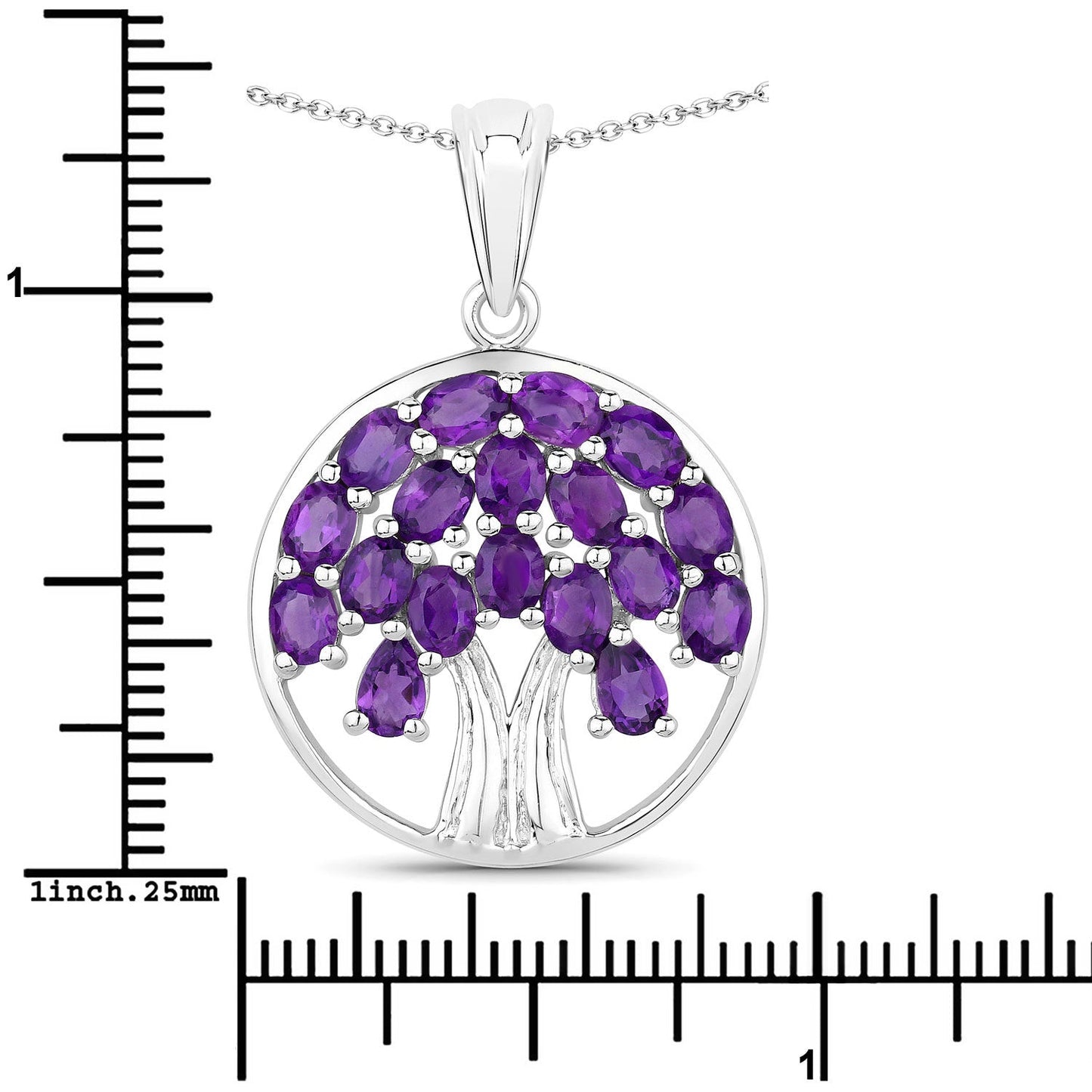 2.94 Carat Genuine Amethyst .925 Sterling Silver Pendant Bids.com