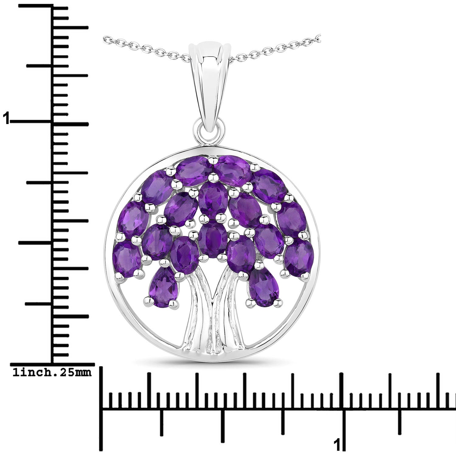2.94 Carat Genuine Amethyst .925 Sterling Silver Pendant Bids.com