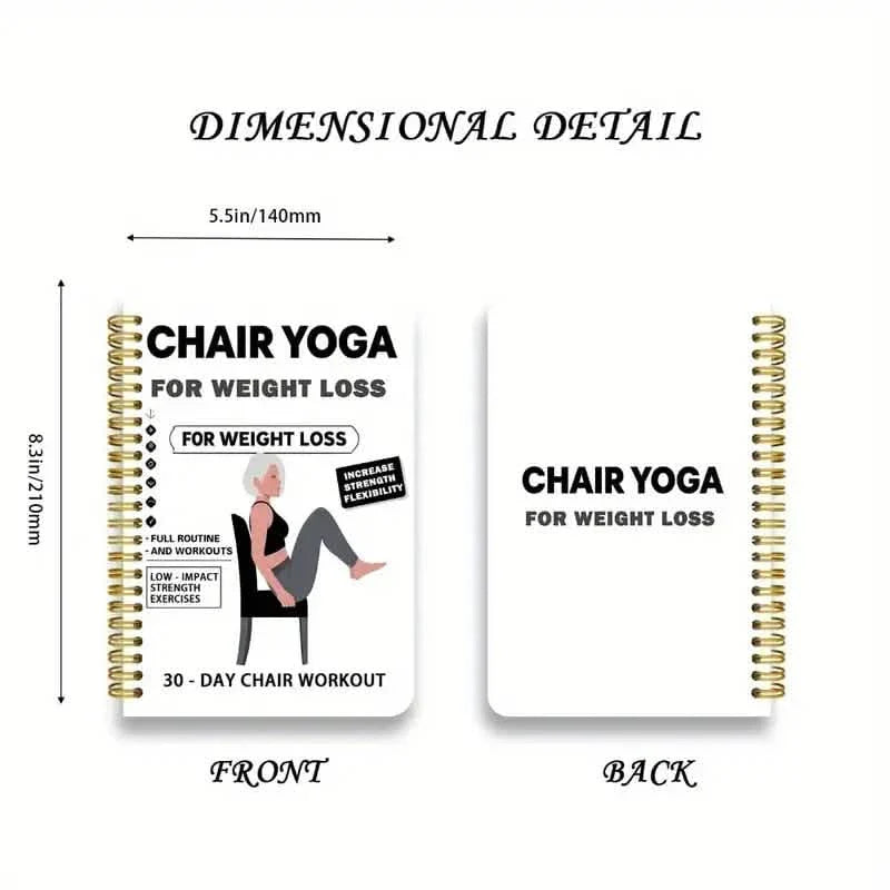 30-Day Chair Yoga Notebook | 15-Min Daily Workouts & Guide DailySale