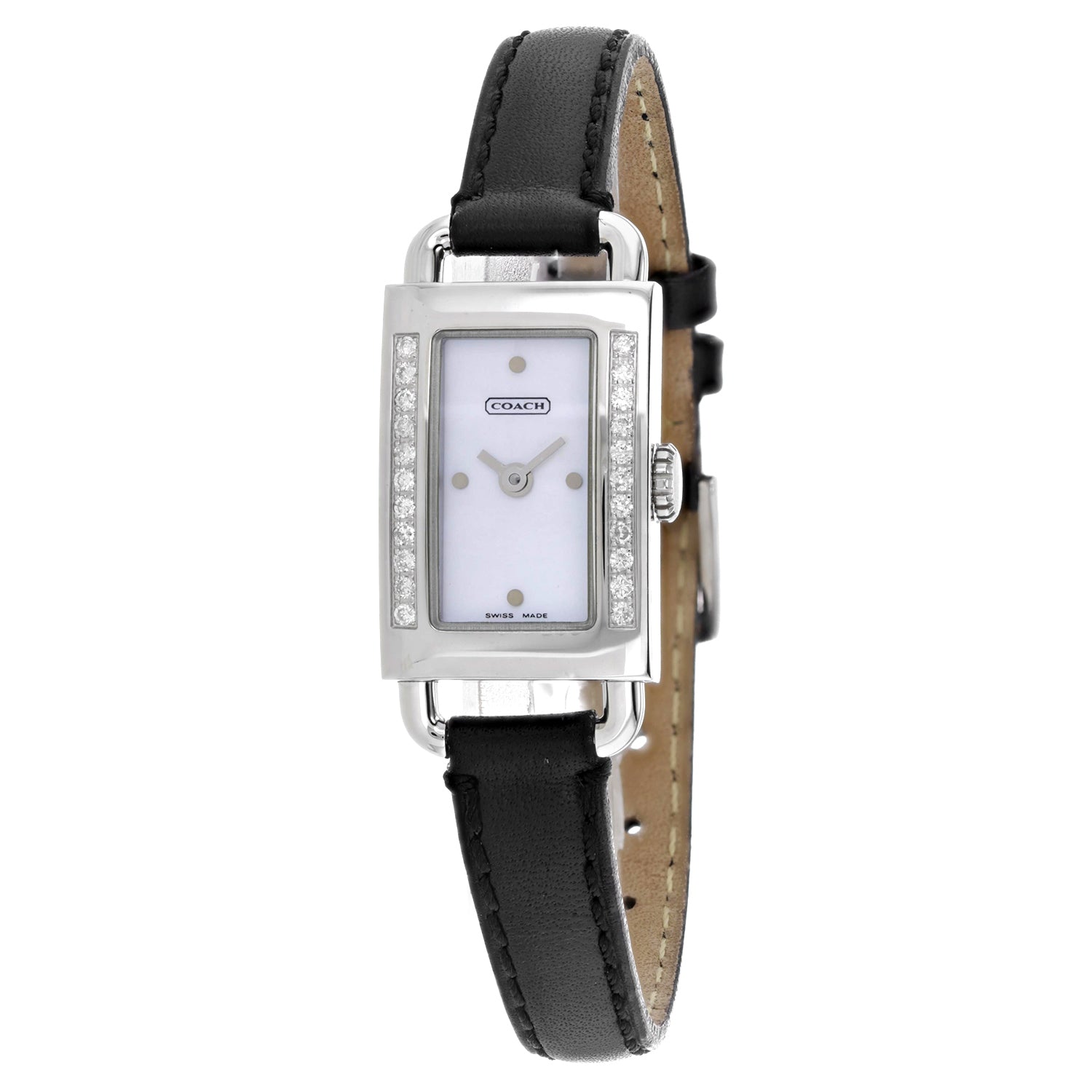 Coach Women's Black Leather Mother of Pearl Bids.com