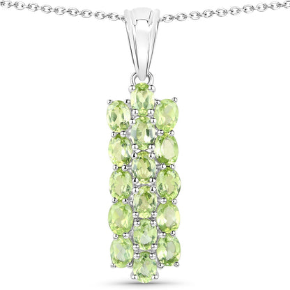 8.84 Carat Genuine Peridot .925 Sterling Silver 3 Piece Jewelry Set (Ring, Earrings, and Pendant w/ Chain) Bids.com