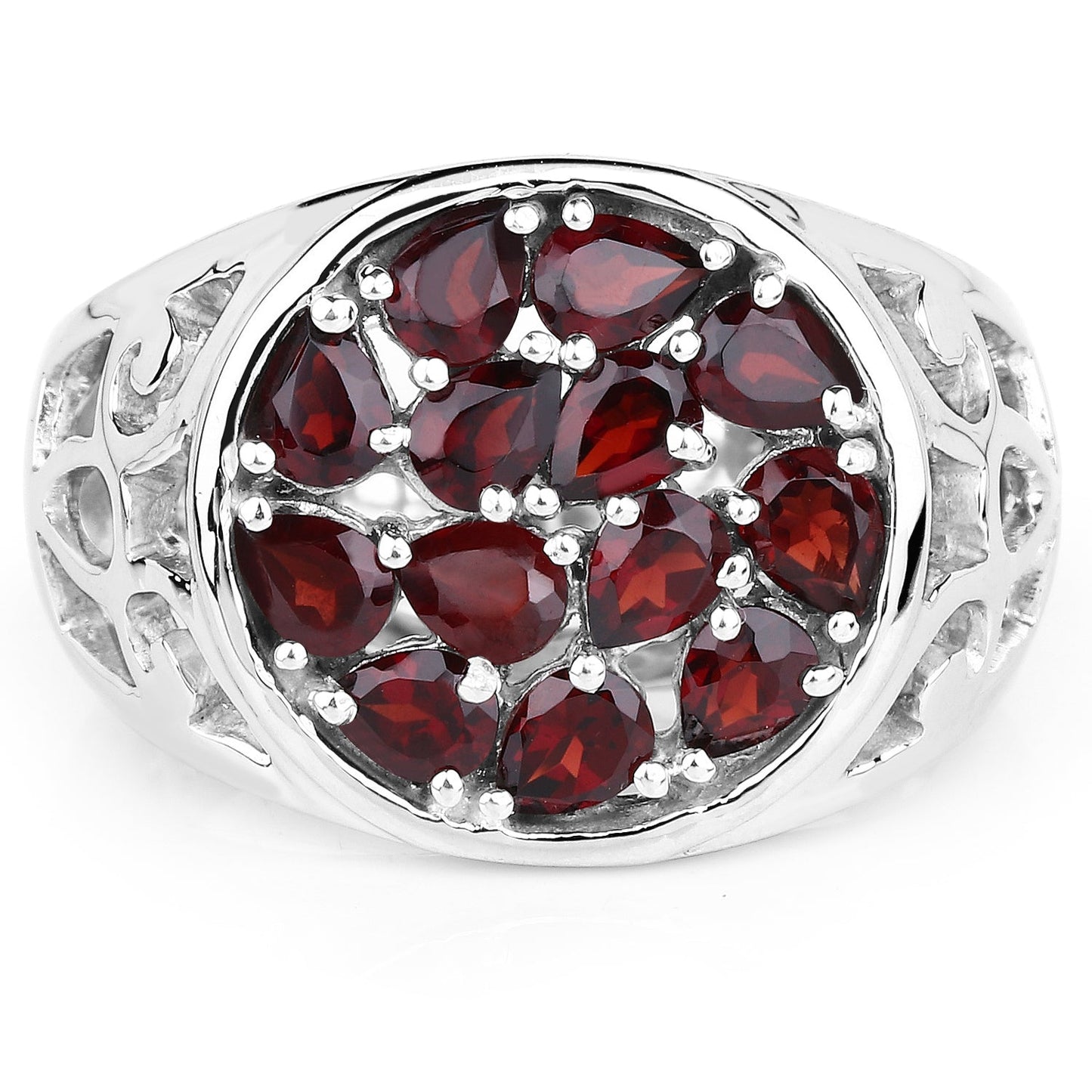 2.34 Carat Genuine Garnet .925 Sterling Silver Ring Bids.com