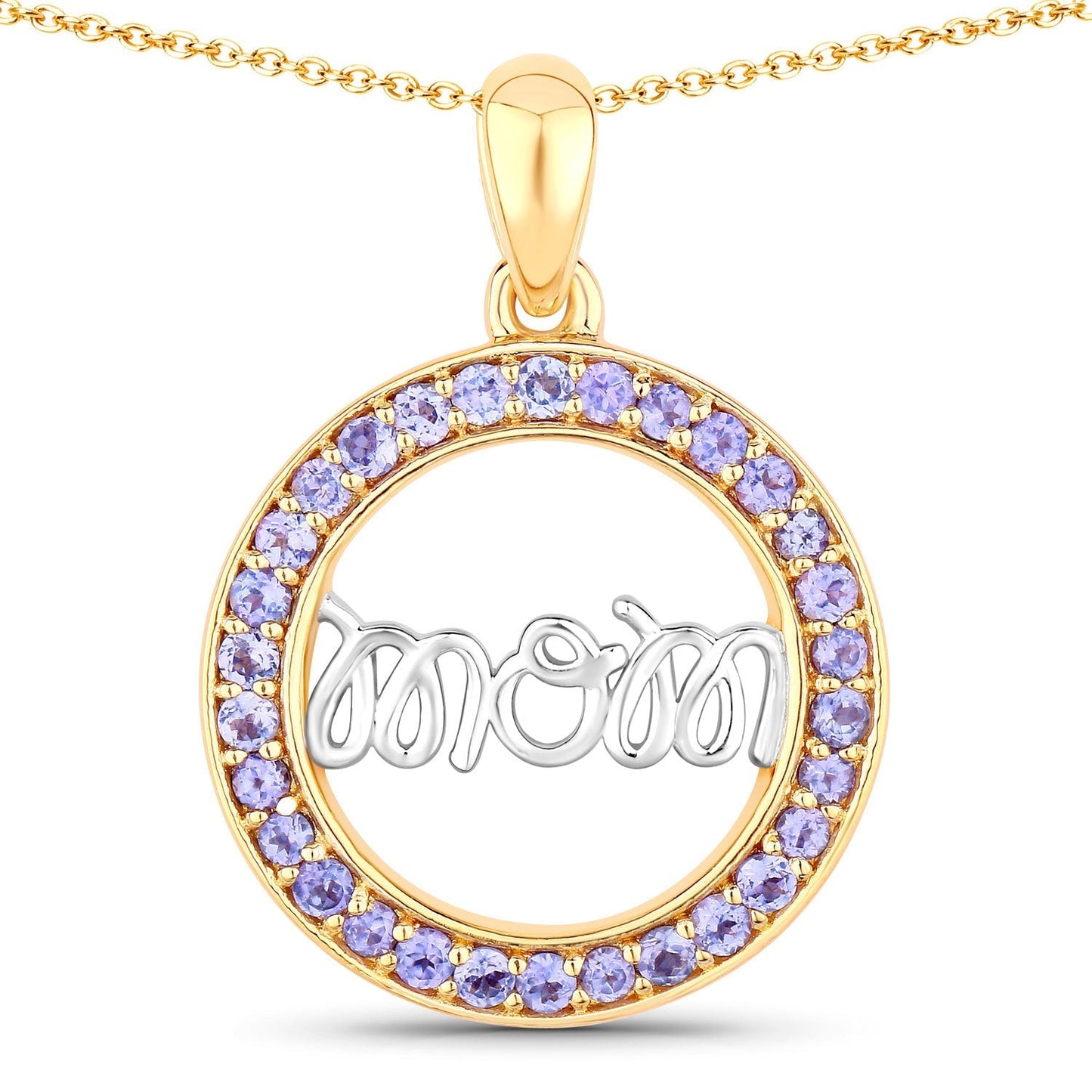 0.64 Carat Genuine Tanzanite .925 Sterling Silver Pendant Bids.com