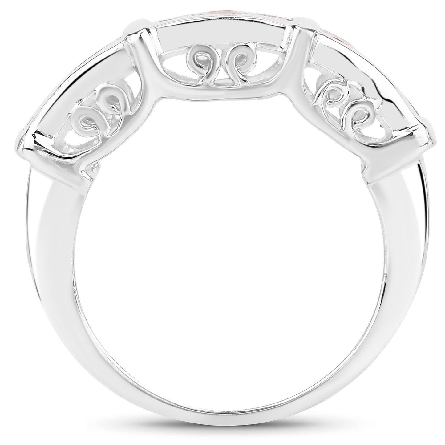 1.08 Carat Genuine Orange Sapphire .925 Sterling Silver Ring Bids.com