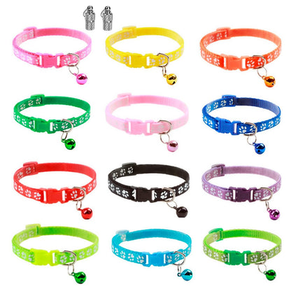 Ca2-Pack: Adjustable Kitten Collar with Bell Name Tag DailySale