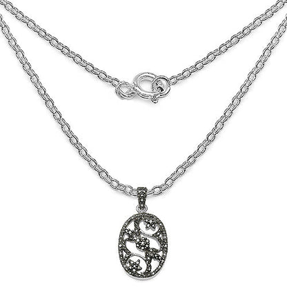 0.28 Carat Genuine Black Diamond .925 Sterling Silver Pandent Bids.com