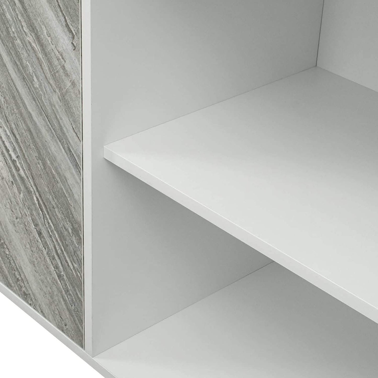Cabinet with 2-Doors and 3-Open Shelves DailySale
