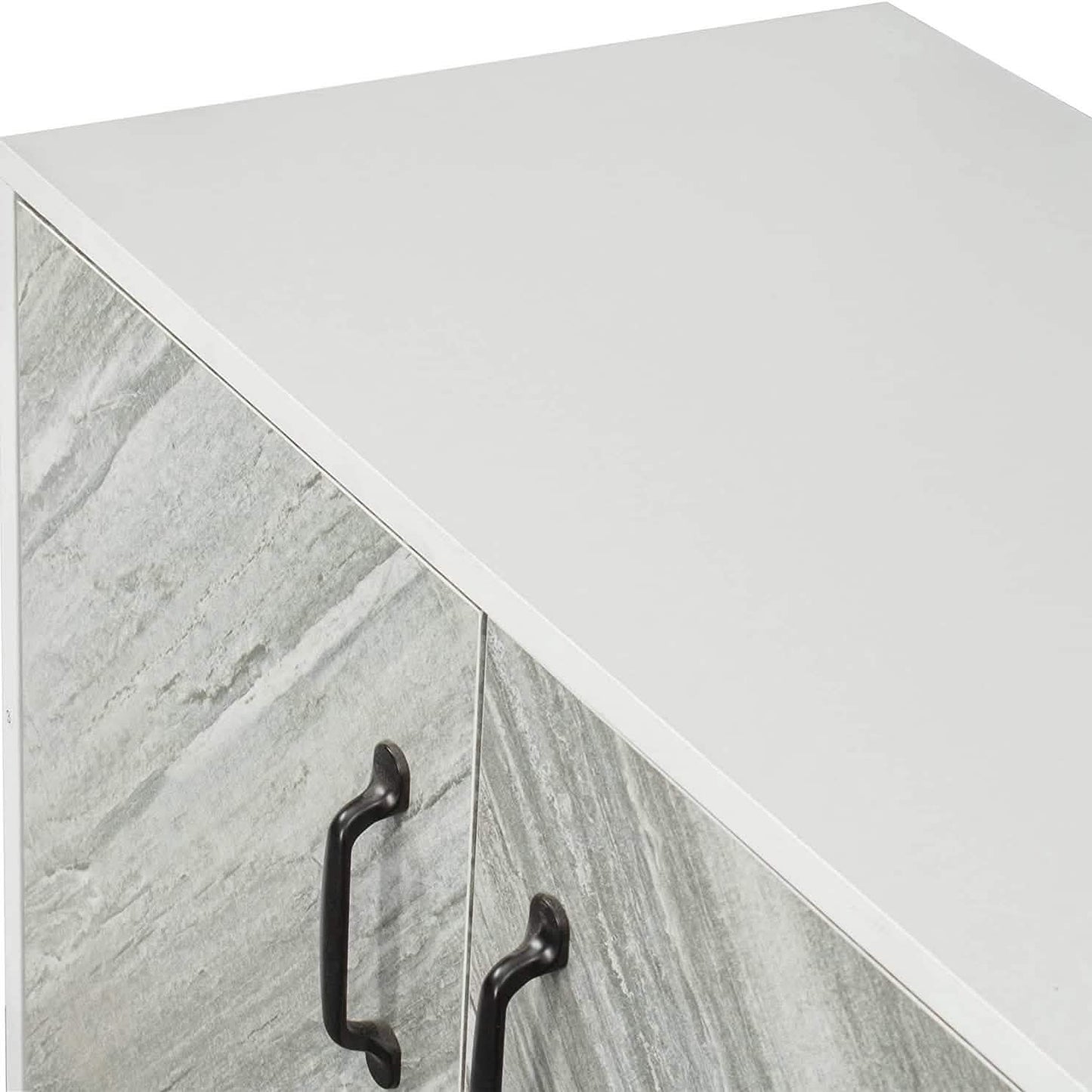 Cabinet with 2-Doors and 3-Open Shelves DailySale