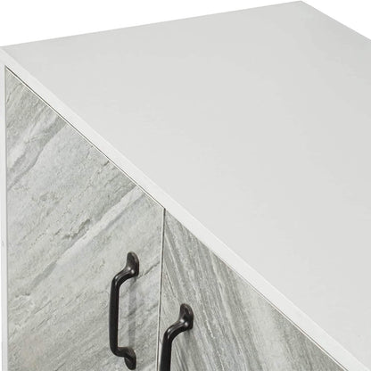 Cabinet with 2-Doors and 3-Open Shelves DailySale