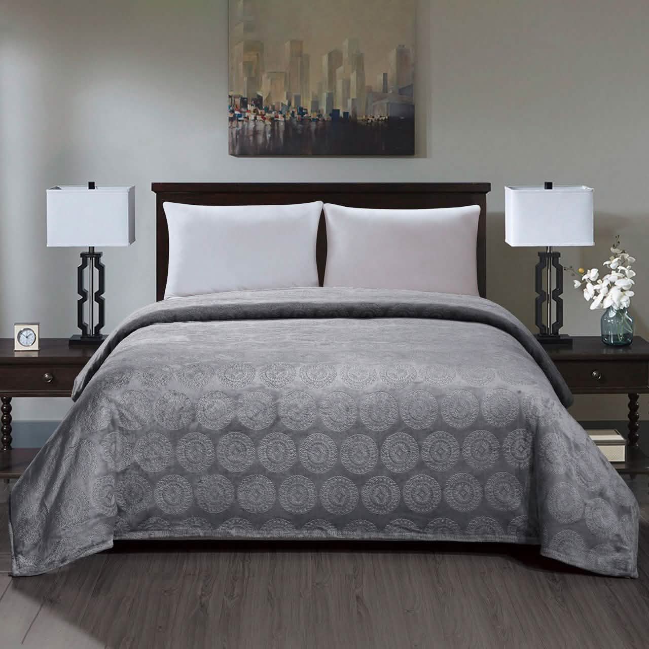 Caesar French Collection Flannel Fleece Blanket DailySale