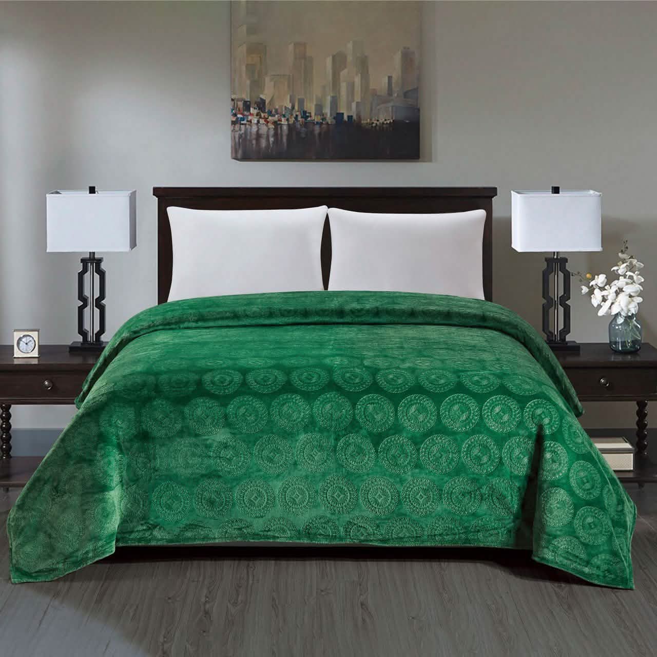 Caesar French Collection Flannel Fleece Blanket DailySale