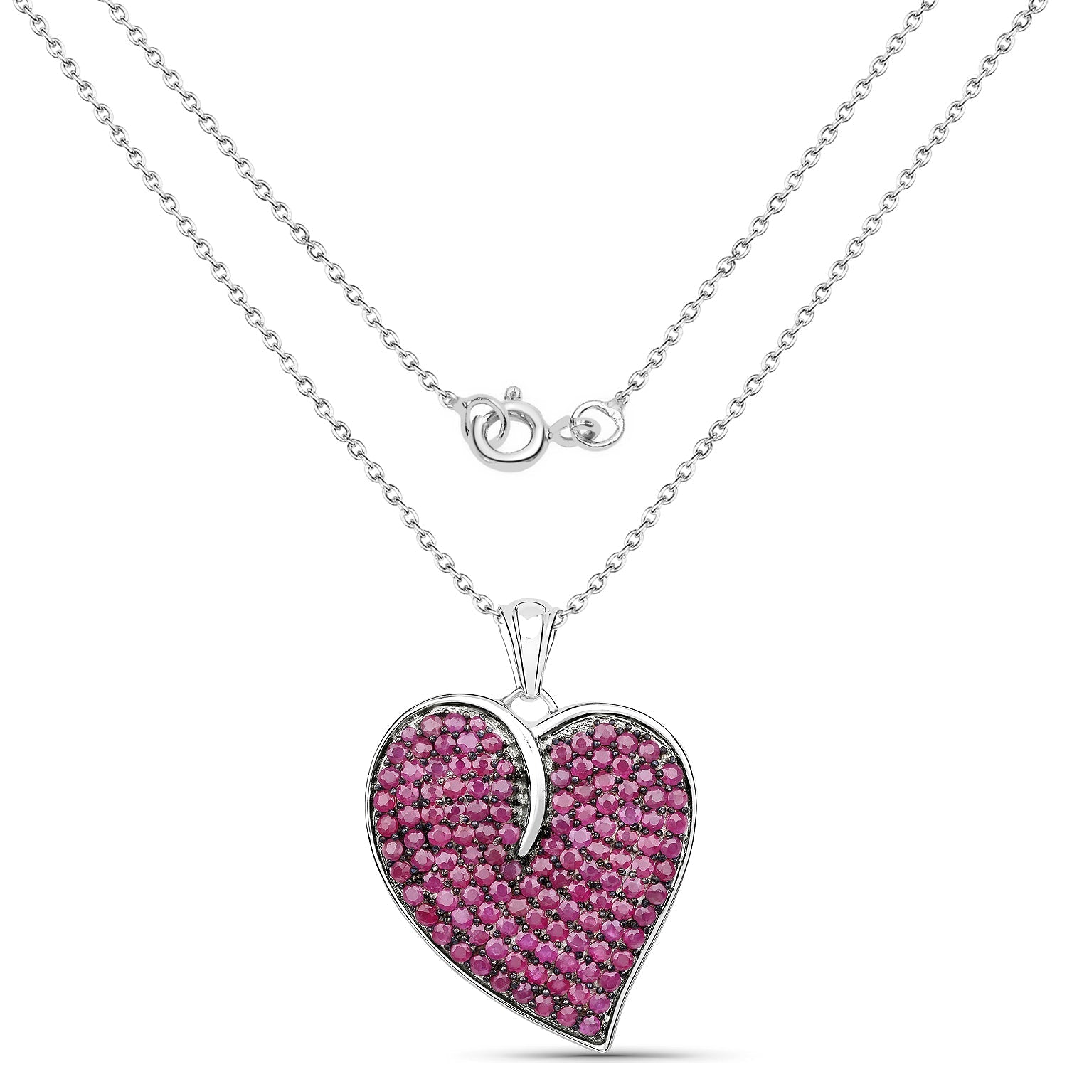 4.98 Carat Genuine Ruby .925 Sterling Silver Pendant Bids.com