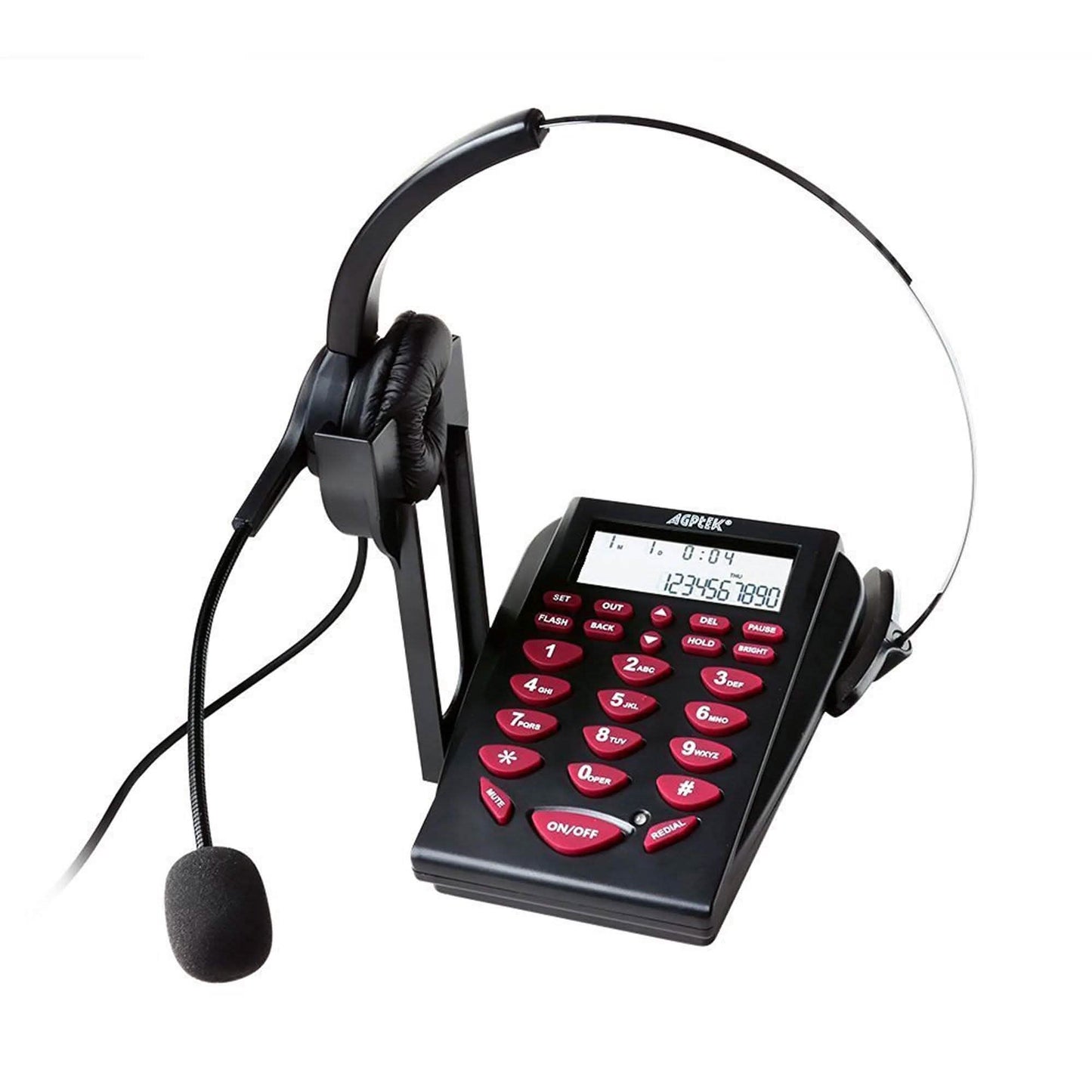 Call Center Dialpad Corded Headset Office Telephone with Corded Headset DailySale