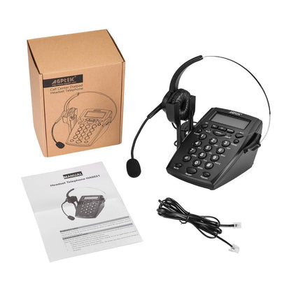 Call Center Dialpad Headset Telephone with Tone Dial Key Pad and Redial DailySale