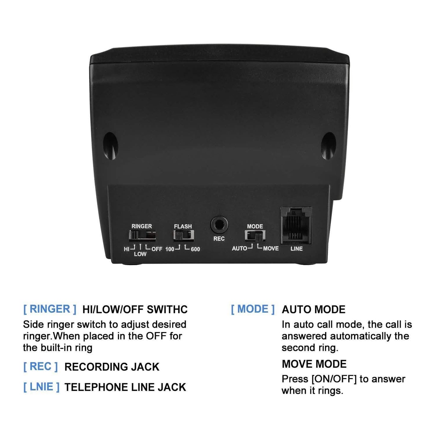 Call Center Dialpad Headset Telephone with Tone Dial Key Pad and Redial DailySale